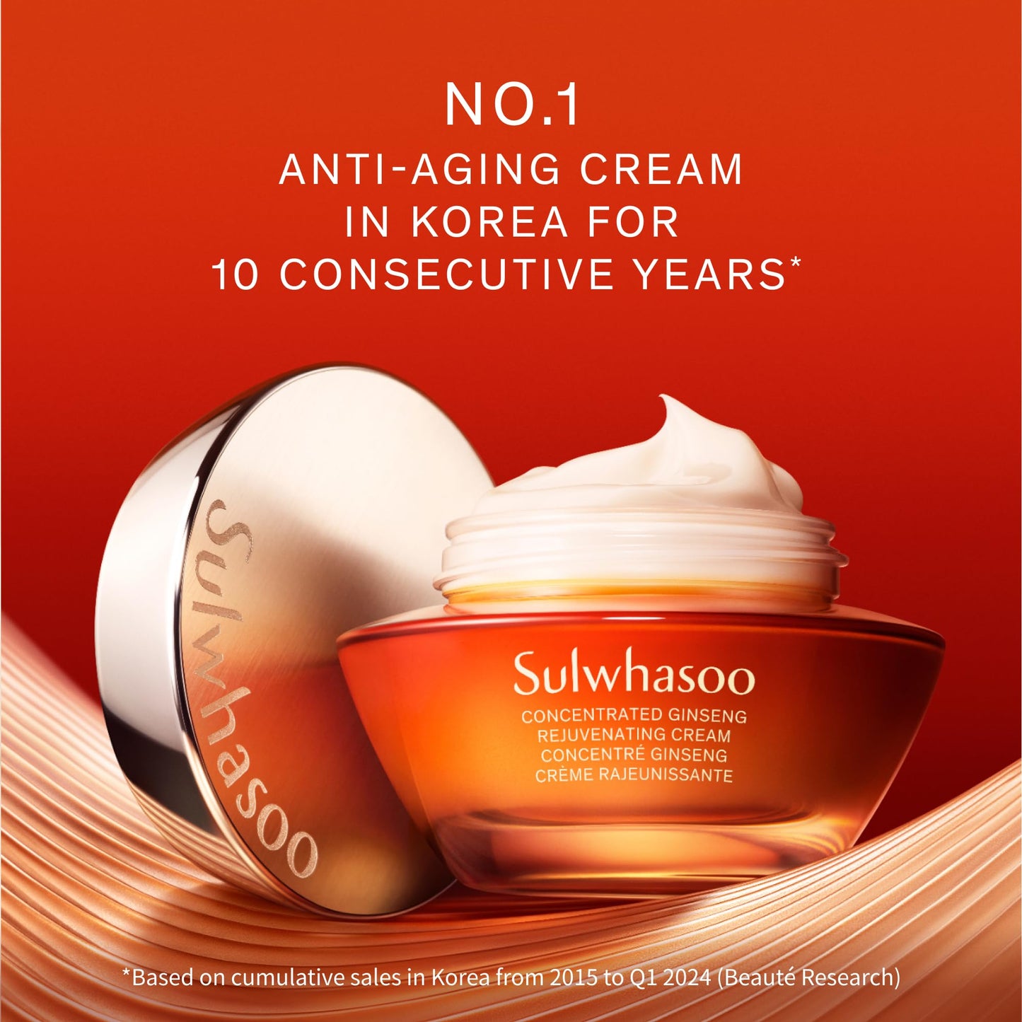 Sulwhasoo Concentrated Ginseng Rejuvenating Cream Set | Korean Ginseng-Powered Skincare 4-piece Anti-Aging Gift Set | Strengthens Skin Barrier | Visibly Improves Wrinkles | Includes Full-size Cream