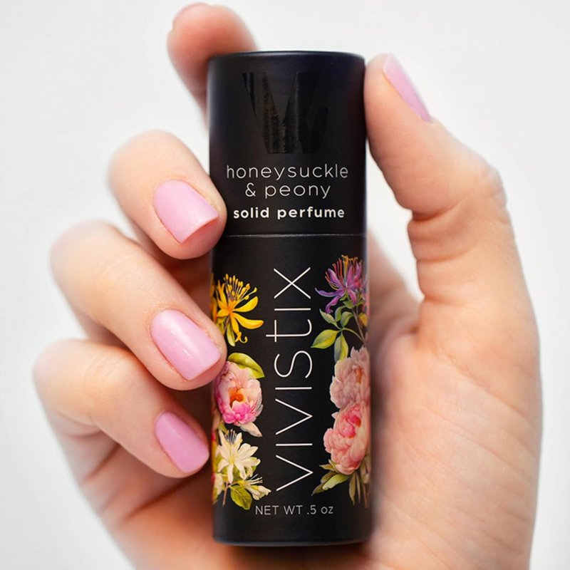 Honeysuckle & Peony Solid Perfume Stick - Portable Floral Travel Scent | Paraben-Free & Made in the USA