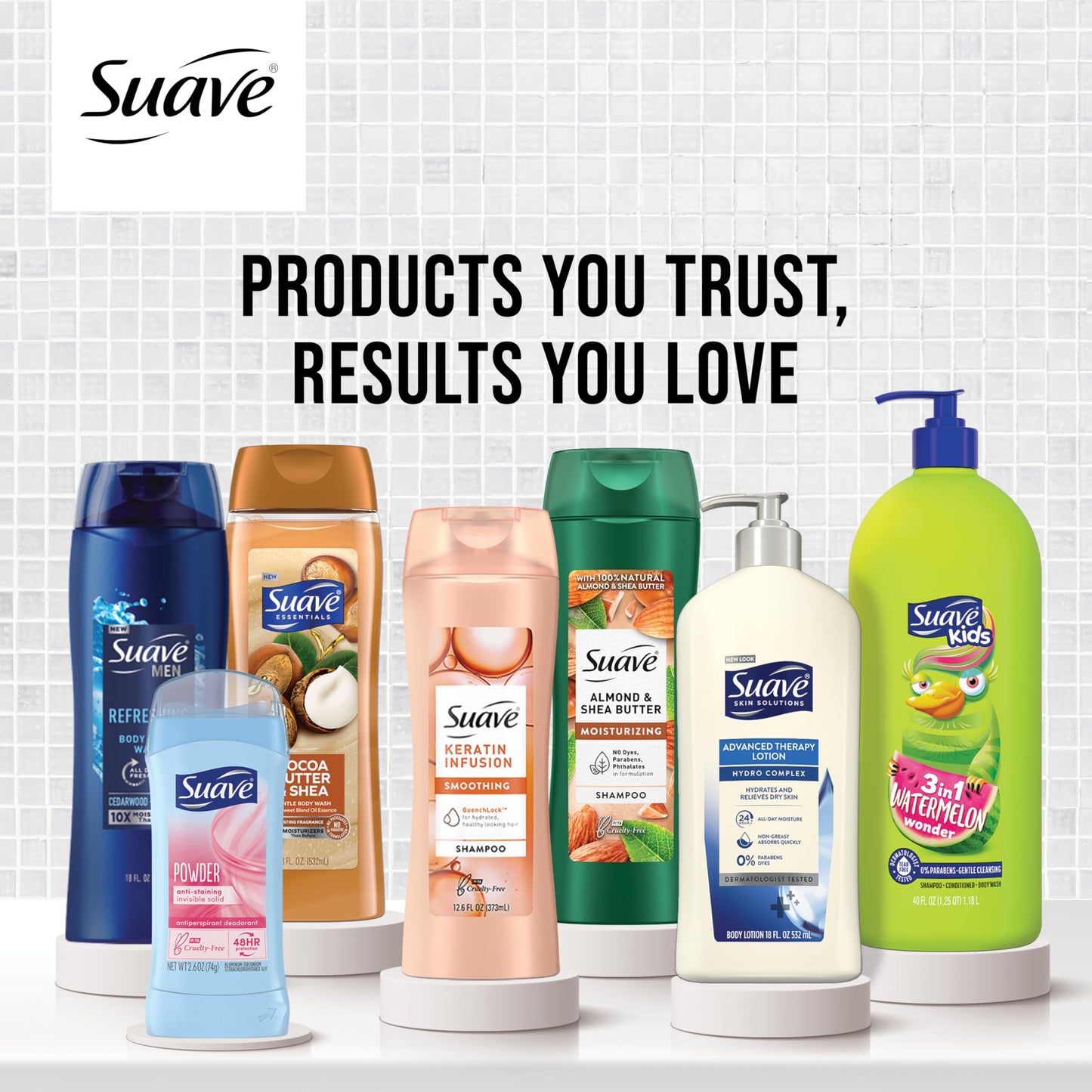 Suave Aluminum Free Deodorant for Women, Rose Petal and Jasmine, 48-Hour Odor Protection, Free of Talc, Parabens & Dyes 2.6 oz (Pack of 12)