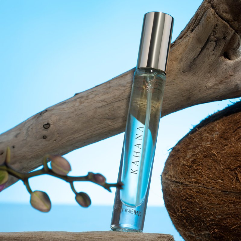 DefineMe Kahana Perfume, Travel Size, 0.3 fl oz, Beachy, Fresh, and Tropical Fragrance with Hibiscus, Coconut Water & Santal Notes, Perfumes for Women