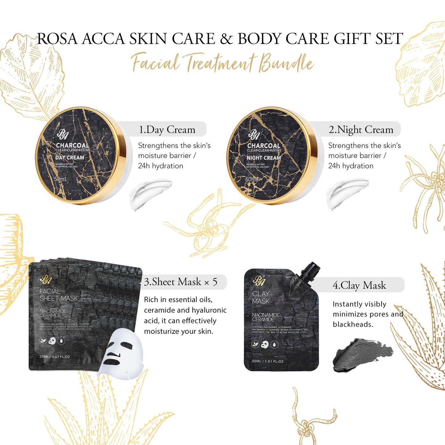 23 Pcs Mother's Day Gift for Mom, Charcoal Skin Care Set for Women & Men, Bath and Body Gifts Basket Kit, Home Spa Gift Set, Self-Care Set, Birthday Gifts, Bath Bombs, Christmas, Anniversary,Wife, Dad