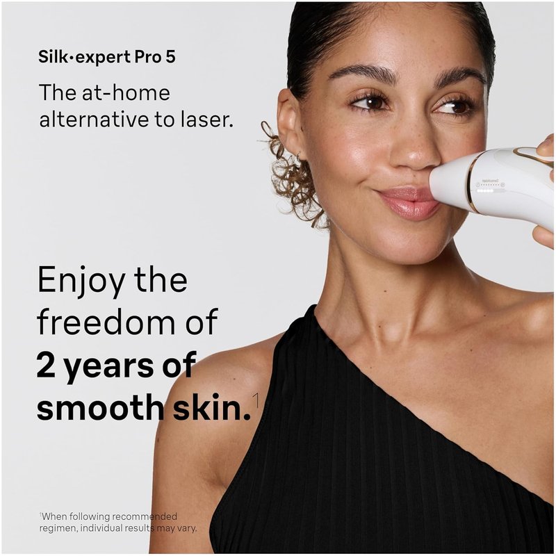 Braun Silk·Expert Pro 5 - IPL Hair Removal Device for Women & Men | At-Home Permanent Laser Reduction, 2 Heads, Pouch