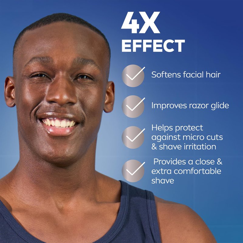NIVEA MEN Maximum Hydration Shave Gel, with Aloe Vera and Provitamin B5, Shaving Gel for Men, 7 Oz Can, Pack of 3