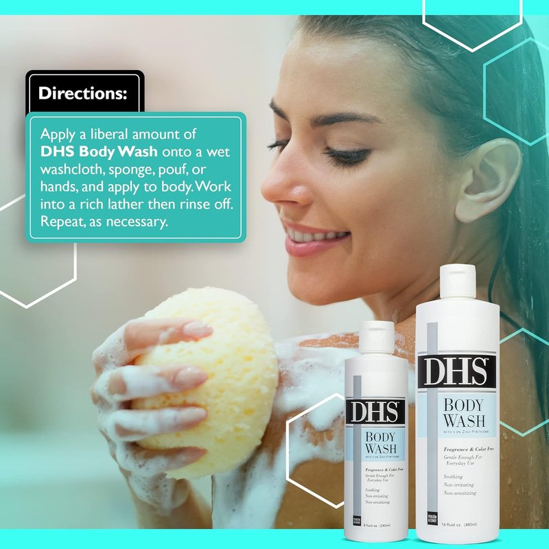 DHS Body Wash - Refreshing Cleanser for All Skin Types | 16 fl. oz.