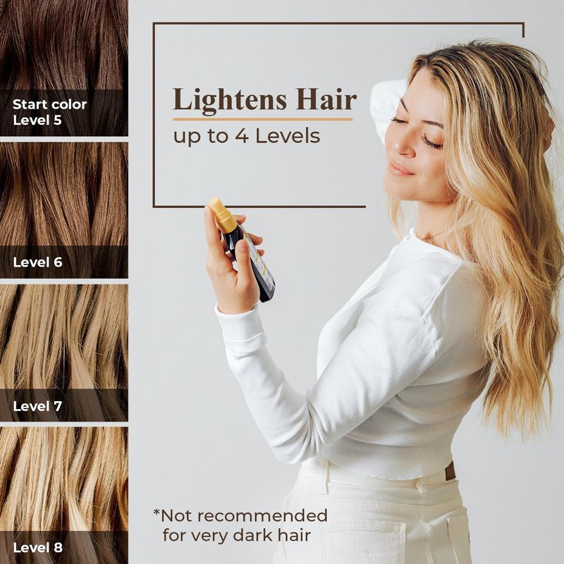 Natural Blonde Highlights Hair Lightener - Chamomile Extract Spray - 3.4 Oz
