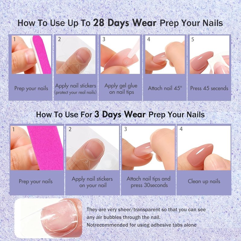 Press-On Nails - Chrome Black French Tip Short Almond | Shiny Soft Gel with Glazed Sparkle Finish, 30 Pcs