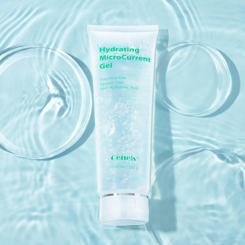 Hydrating Microcurrent Conductive Gel, Fragrance-Free, Paraben-Free, Gel Primer with Hyaluronic Acid, Non-irritating, Moisturizing Gel for RF, 300g Tube, Clear