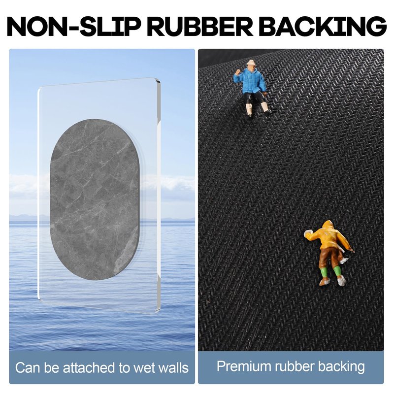 Hargiis Bath Mat Rug Soft and Absorbent Bathroom Mats and Rugs for Shower and Floor - Non-Slip, Machine Washable Bath Mat for in Front of Bathtub and Shower Room (27" ×17", Marble Deep Gray)