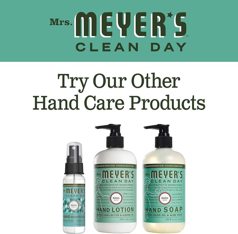 Mrs. Meyer's Hand Soap - Basil Scented Liquid Refill | 33 Fl Oz for Nourished Skin