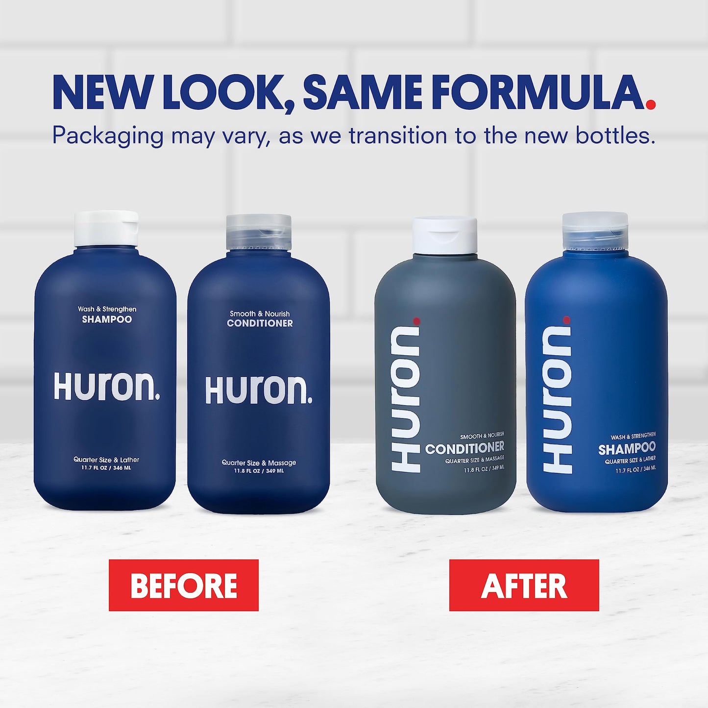 Huron Hair Duo for Men and Women - Shampoo & Conditioner Set with Citrus + Juniper Scent, Hydrating & Strengthening Hair Wash & Frizz Control Treatment, Phthalate-Free, Non-Toxic, 12 Fl Oz (Pack of 2)