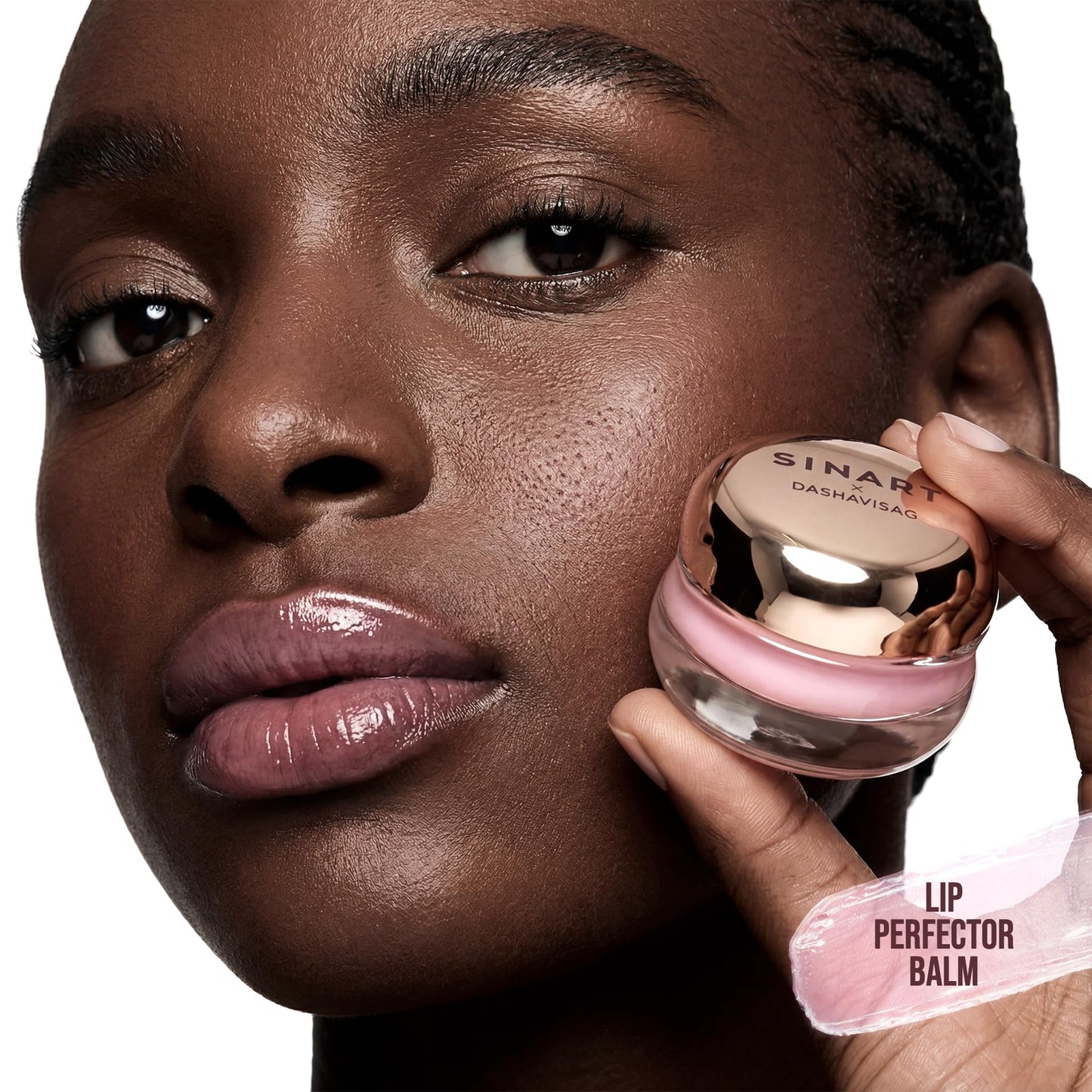 SINART Lip Perfector Balm. Hydrating Gloss Lip Balm for Dry Lips. Non-Sticky Lip Care & Repair with Coconut Oil & Jojoba Oil. Day & Night Use 0.14 oz