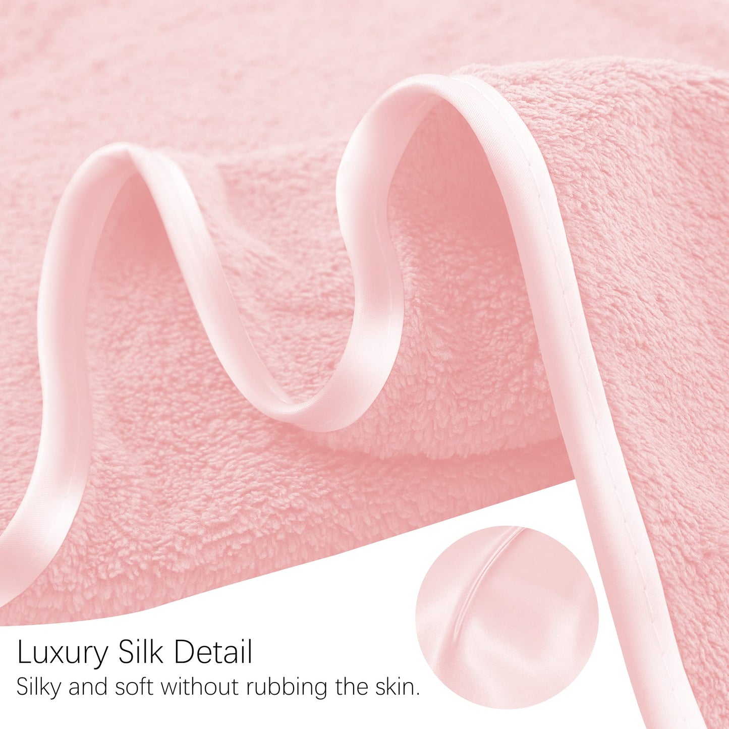 TENSTARS Silk Hemming Hand Towels for Bathroom - Quick Drying - Ultra Soft Microfiber Absorbent Towel for Bath Fitness, Gym, Shower, Hotel, and Spa - 16x28 Inch | Set of 6, Pink