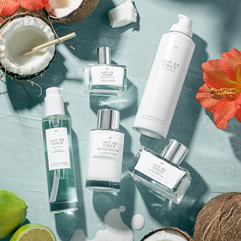 Coconut Hair & Body Mist - Creamy Vanilla Bergamot Scent | Vegan & Cruelty-Free, 3.4 fl oz