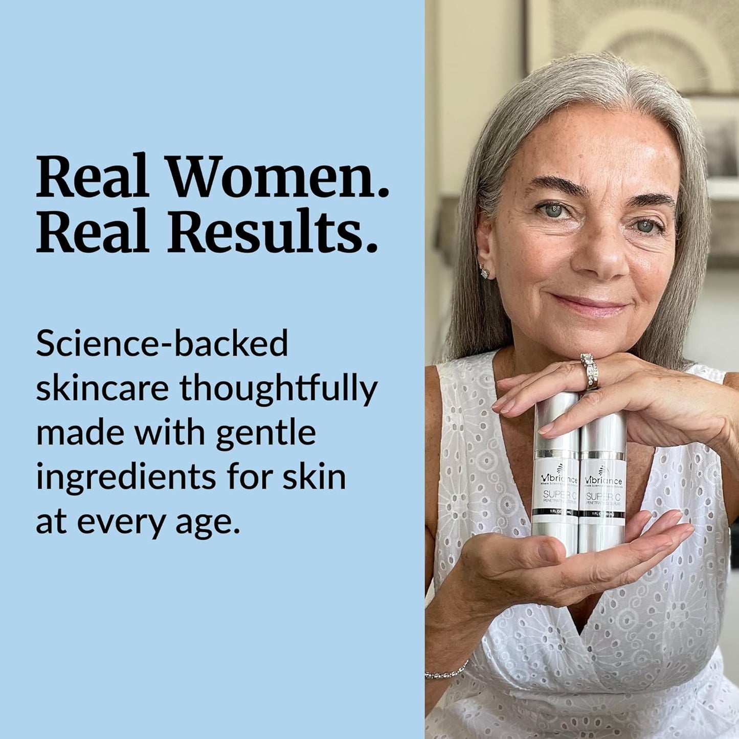 Vibriance Super C Serum for Mature Skin - All-in-One Vitamin Formula for Hydration, Firmness & Wrinkle Reduction | 1 fl oz
