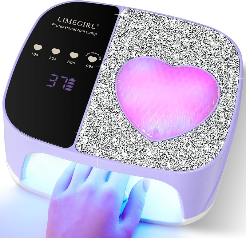 LIMEGIRL UV LED Nail Lamp Kit - Fast Curing Gel Polish Dryer with 4 Timer Settings | Cordless & Rechargeable