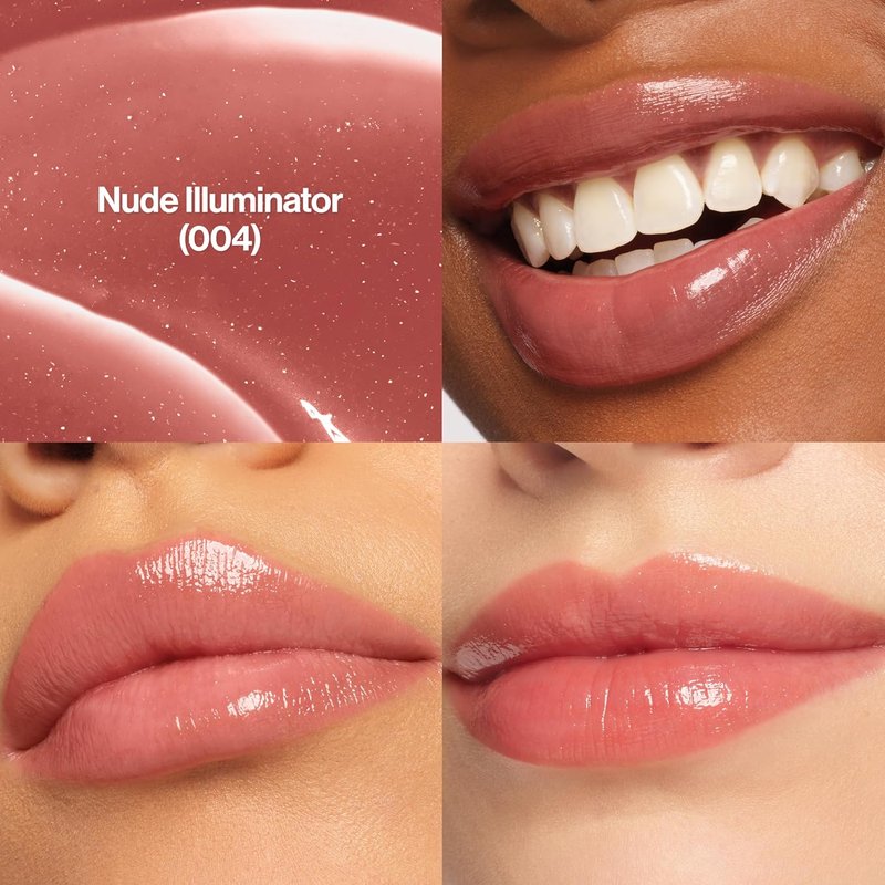 Revlon Super Lustrous Glass Shine Balm - Hydrating Tinted Lip Balm with Hyaluronic Acid | 004 Nude Illuminator, 0.11 oz