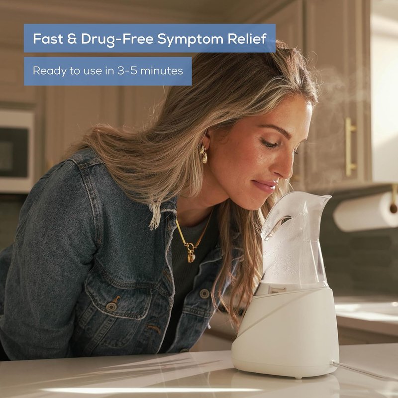 Beurer SI30 Steam Inhaler - Drug-Free Relief for Sinus Congestion & Allergies | Ultra-Quiet, Quick Setup