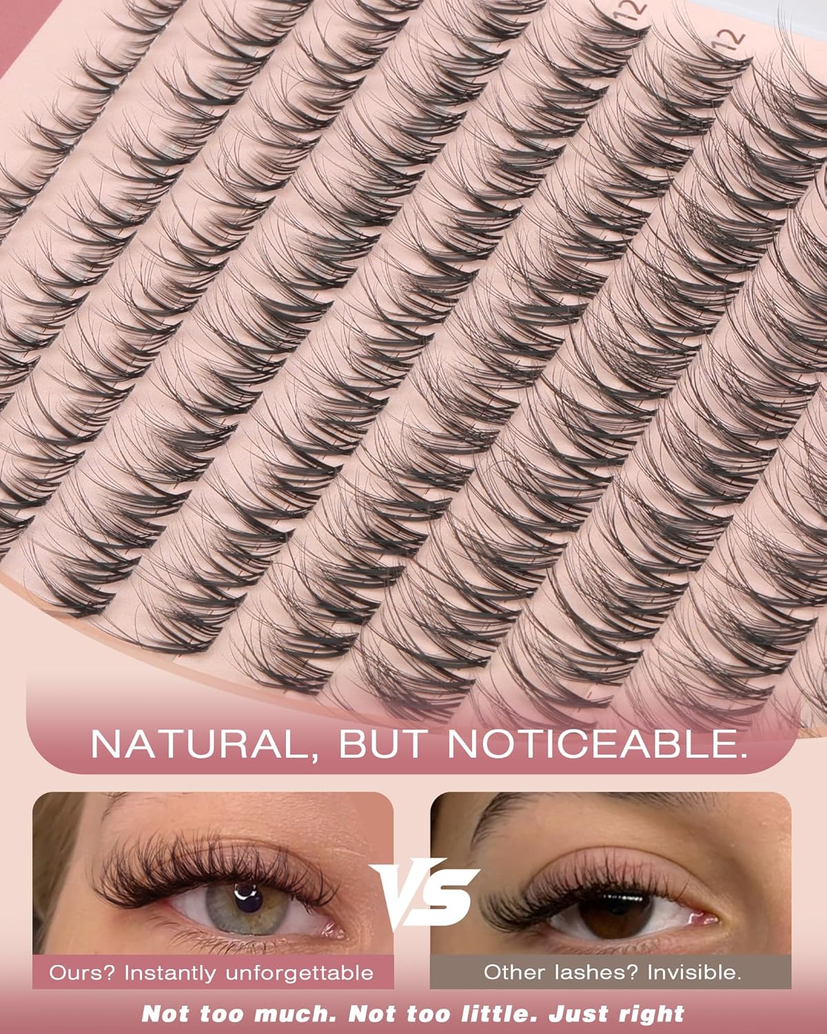 Spider Lash Clusters Kit - Wispy D Curly Eyelash Extensions for Natural Fluffy Look | DIY Individual Lashes