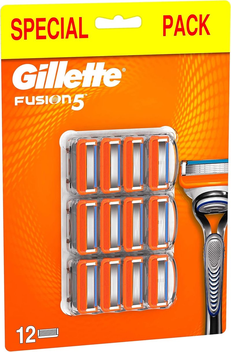 Gillette Fusion5 Razor - 12 Precision Blades for Men | Ultimate Shaving Experience
