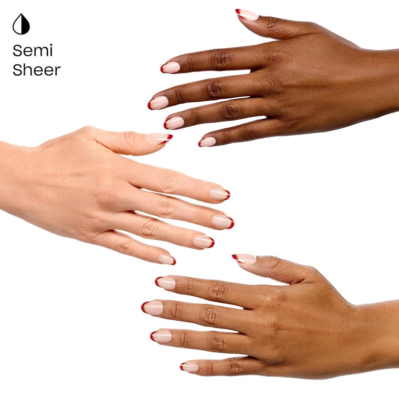 OPI Press On Nails - Short Round & Squoval Nail Art | 30 Count with Glue - Long Lasting & Reusable