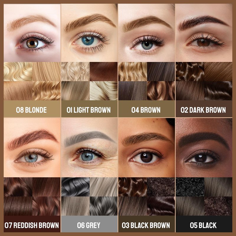 iMethod Eyebrow Pen - Eyebrow Pencil,2-in-1 Eyeliner Dual-Ended Brush-Tip Microblading 4d Eyebrow Pencils for women,Long Lasting Waterproof Hair-Like Brow Pencil,with Eyebrow Brush,DarkBrown