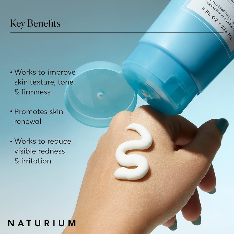 Naturium Skin-Renewing Retinol Body Lotion - Advanced Firming Anti-Aging Moisturizer with Shea Butter | 8 oz