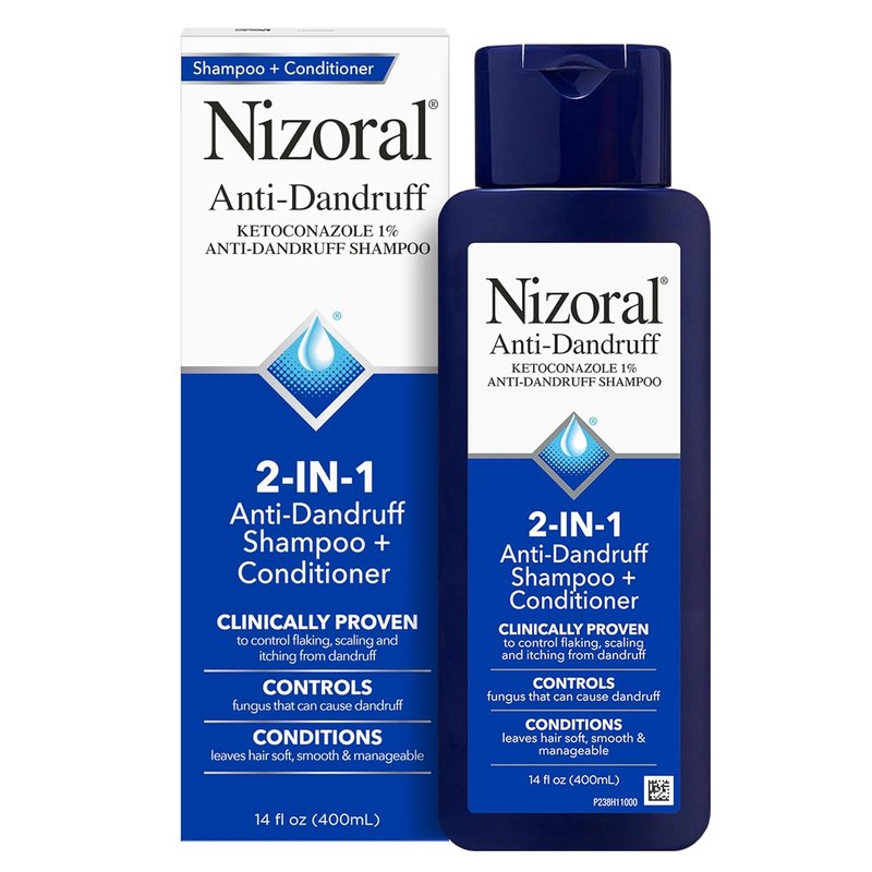 Nizoral Anti-Dandruff Shampoo & Conditioner - 2-in-1 Formula with 1% Ketoconazole | 14 Fl Oz