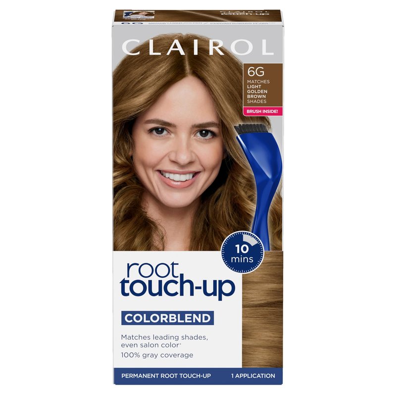 Clairol Root Touch-Up by Nice'n Easy Permanent Hair Dye, 6G Light Golden Brown Hair Color | 100% Gray Coverage | Easy Brush Application | Matches Professional Salon Shades | Pack of 1