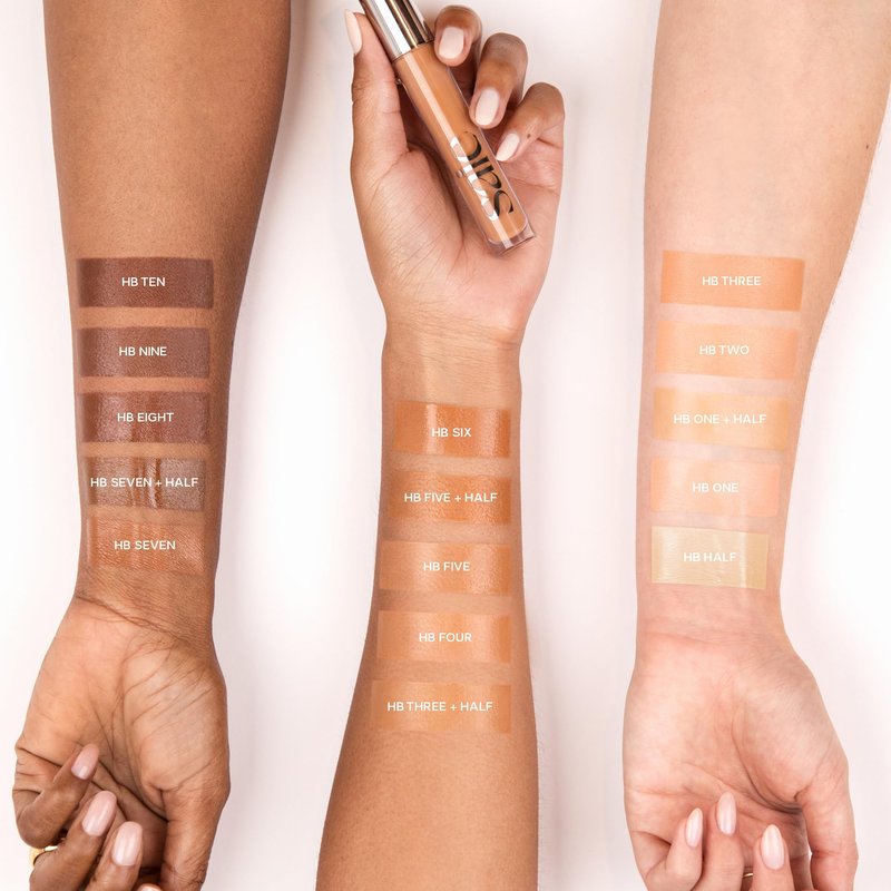 Saie Hydrabeam Under Eye Brightener - Sheer + Hydrating Concealer with Glycerin, Squalane + Cucumber Extract - Brightening Under Eye Concealer + Corrector for Even, Glowing Skin - Shade 6 (0.2 oz)