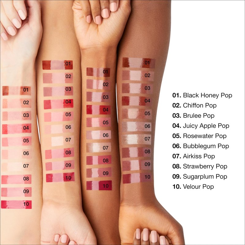 Clinique Pop Plush Creamy Lip Gloss With Hyaluronic Acid + Blend of Avocado, Aloe + Shea Butter | Hydrating + High Shine, Black Honey Pop, 0.11 Fl Oz