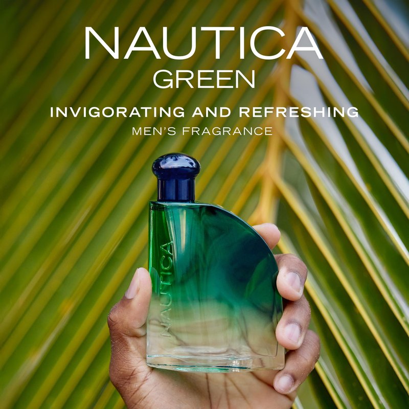Nautica Color Green Eau de Toilette for Men, Woody Fougere Fragrance, Notes of Ginger, Geranium and Vetiver, 1.6oz