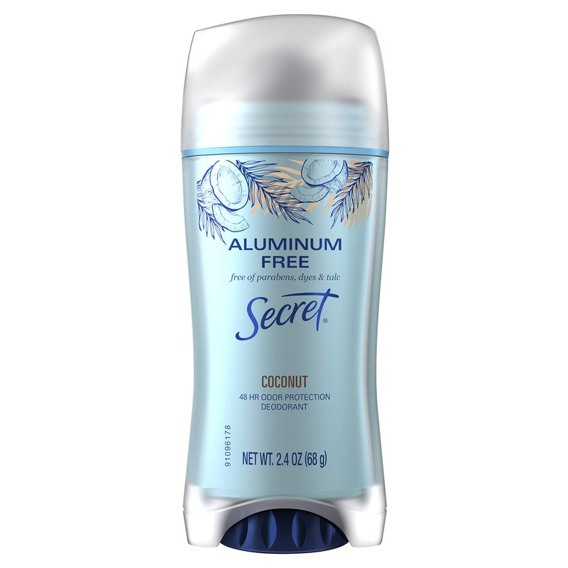 Secret Aluminum Free Deodorant for Women, Coconut 2.4 oz, Pack of 12