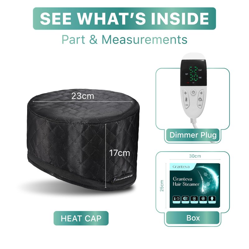 High-Power Hair Steamer Cap for Natural Hair – Deep Conditioning, Easy to Use, Adjustable Heat & Timer, At-Home Salon Treatment for Black Hair Care, Moisture & Repair Treatment for Healthy Hair