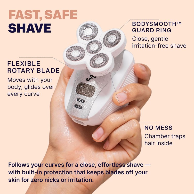 Freebird FlexSeries Electric Razor for Women - Silk Smooth Legs, Body Hair, & Pubic Shaver - for Private Area, Sensitive Skin, Bikini Trimmer