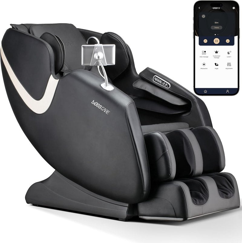 Skiennix Full Body Massage Chair - AI App Control Shiatsu Zero Gravity with Heated Foot Roller & Bluetooth Speaker