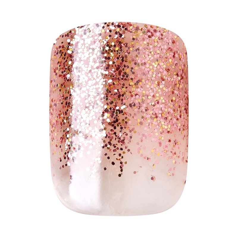 Kiss Impress No Glue Press-On Nails - Color FX 'Dimension' | Short Squoval Shape, 30 Nails & Accessories