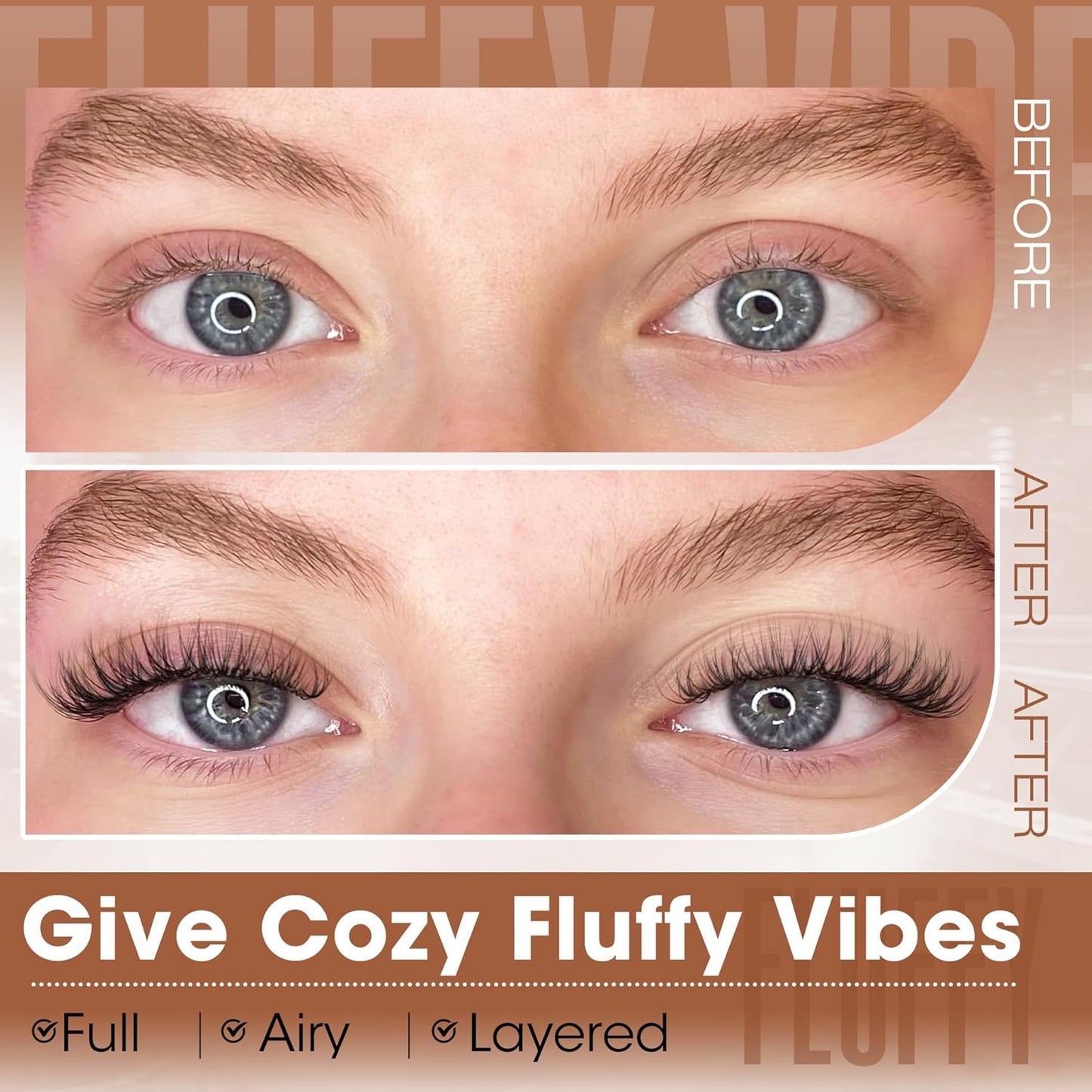 Spider Lash Clusters | Natural Wispy Eyelash Extensions | 8-16MM CC Curl with Flexible Clear Band