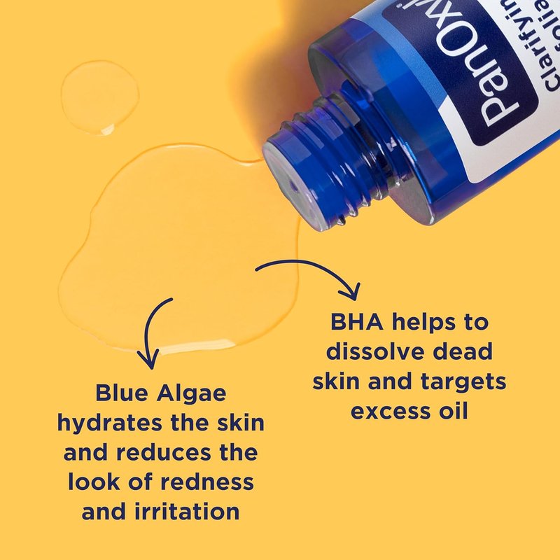 PanOxyl Clarifying Exfoliant - 2% Salicylic Acid BHA Liquid for Acne Prone Skin | 4 fl oz, Redness Relief & Pore Minimizer