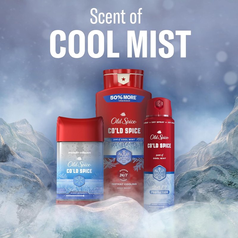 Old Spice Antiperspirant Deodorant for Men - 24/7 Sweat & Odor Protection | Cool Mint Scent, 3.8 oz