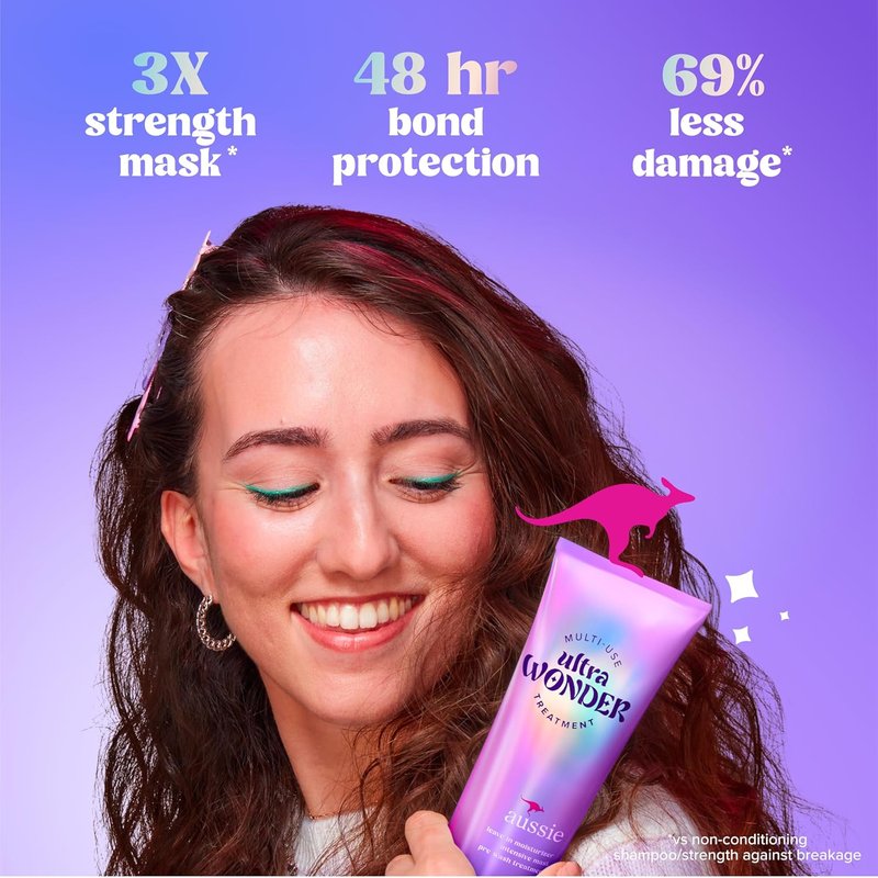 Aussie Ultra Wonder Treatment - Leave-In & Pre-Wash for All Hair Types | 8oz, Amino Acids Enriched