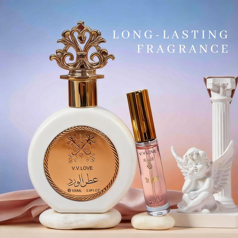 A CENTER Faruk Pink 5PCS Luxury Perfume Gift Set for Women Eau de Parfum Spray3.4&0.5FL OZ with Shower Gel &Body Lotion (150ml Each& Mist 100ml- Premium Fragrance Collection Daily Use