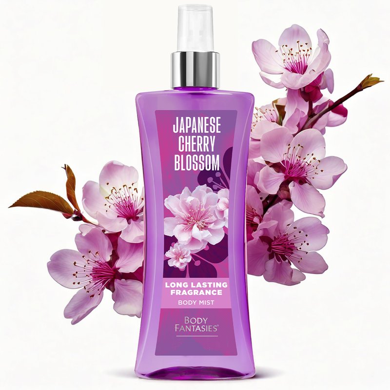 Body Fantasies Signature Fragrance Body Spray, Japanese Cherry Blossom, 8 fl oz (Pack of 2)