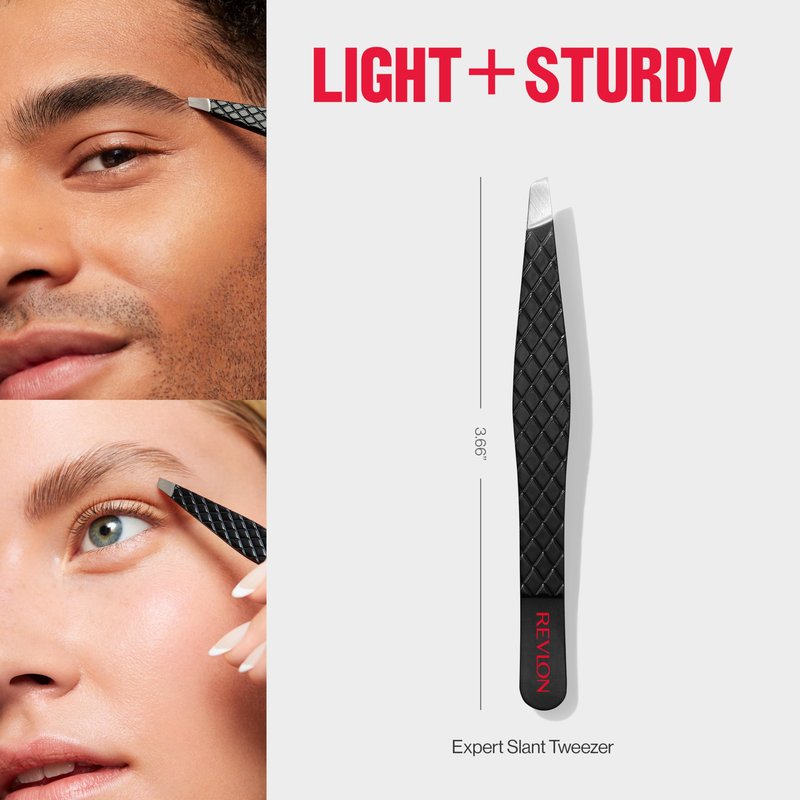 Revlon Expert Slant Tweezer, High Precision For an Easy Hair Removal, Made With Stainless Steel, 1 Count
