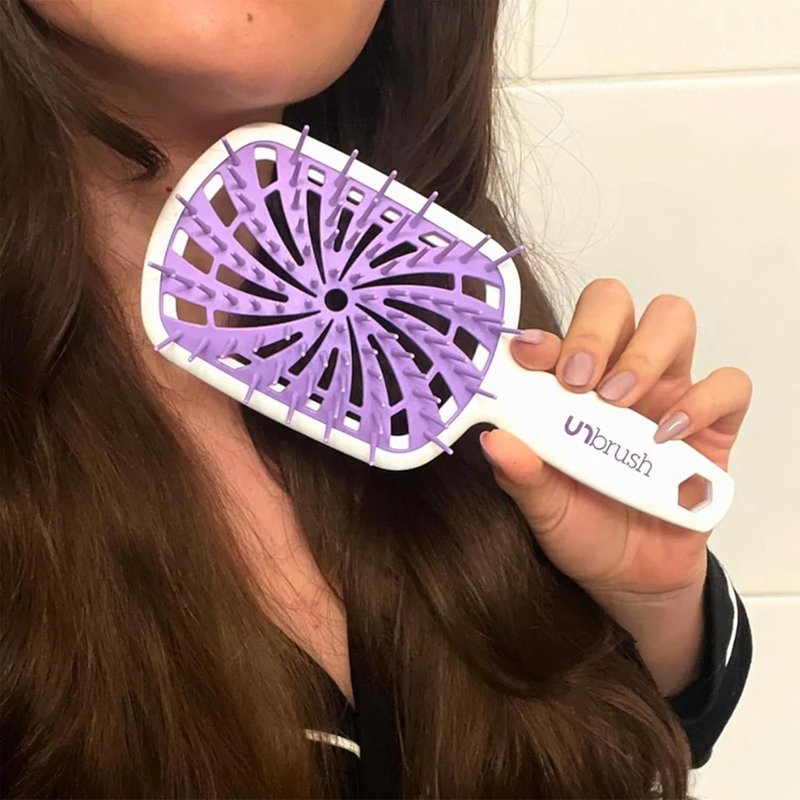 FHI Heat UNbrush Plus - Gentle Curly Hair Detangling Brush for Wet or Dry Hair | 84 UltraFlex Bristles, Lightweight Design