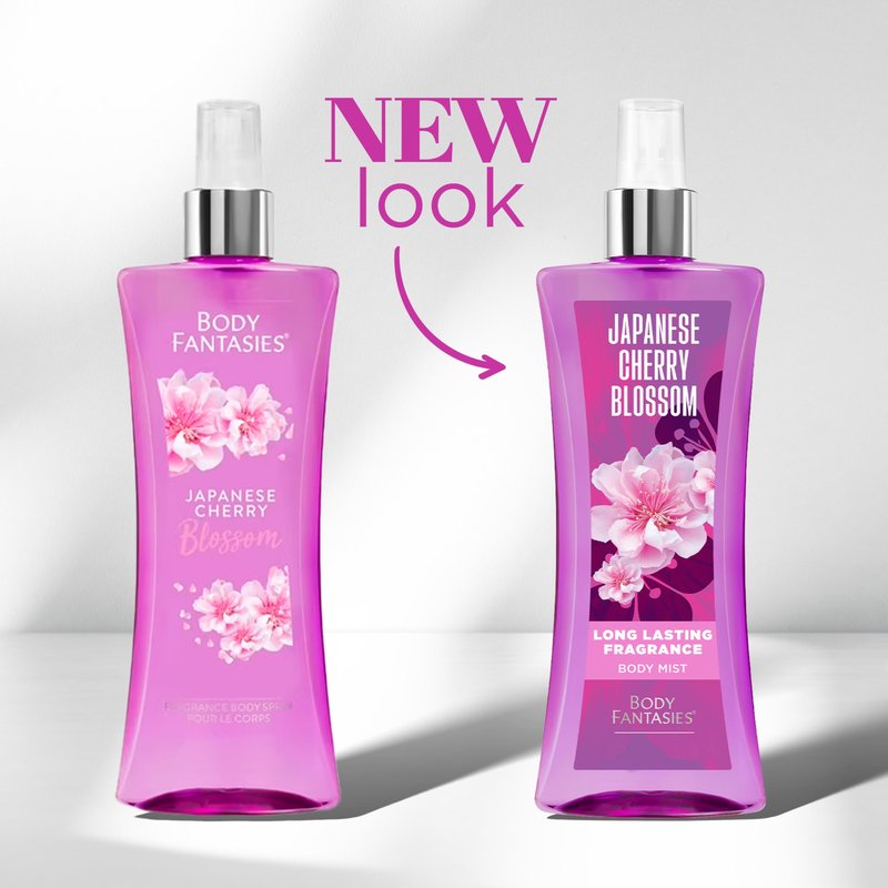Body Fantasies Signature Fragrance Body Spray, Japanese Cherry Blossom, 8 fl oz (Pack of 2)