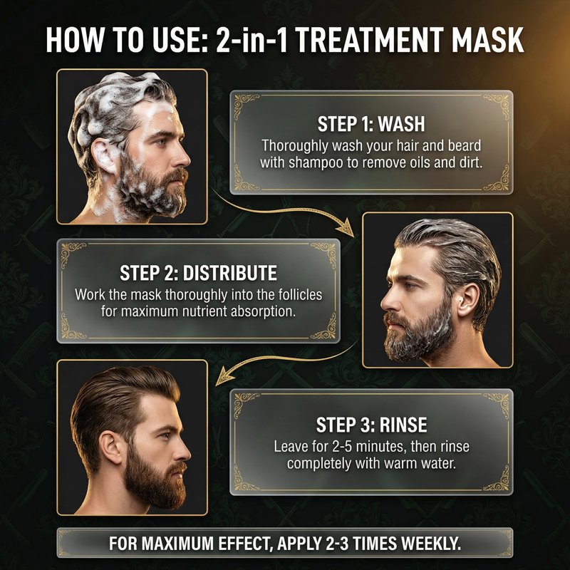 Alicemera Beard Softener for Men – 2 in 1 Beard Conditioner & Hair Mask for Men with Keratin & Hyaluronic Acid – Sandalwood Scent – 6.7 oz, 1 pack