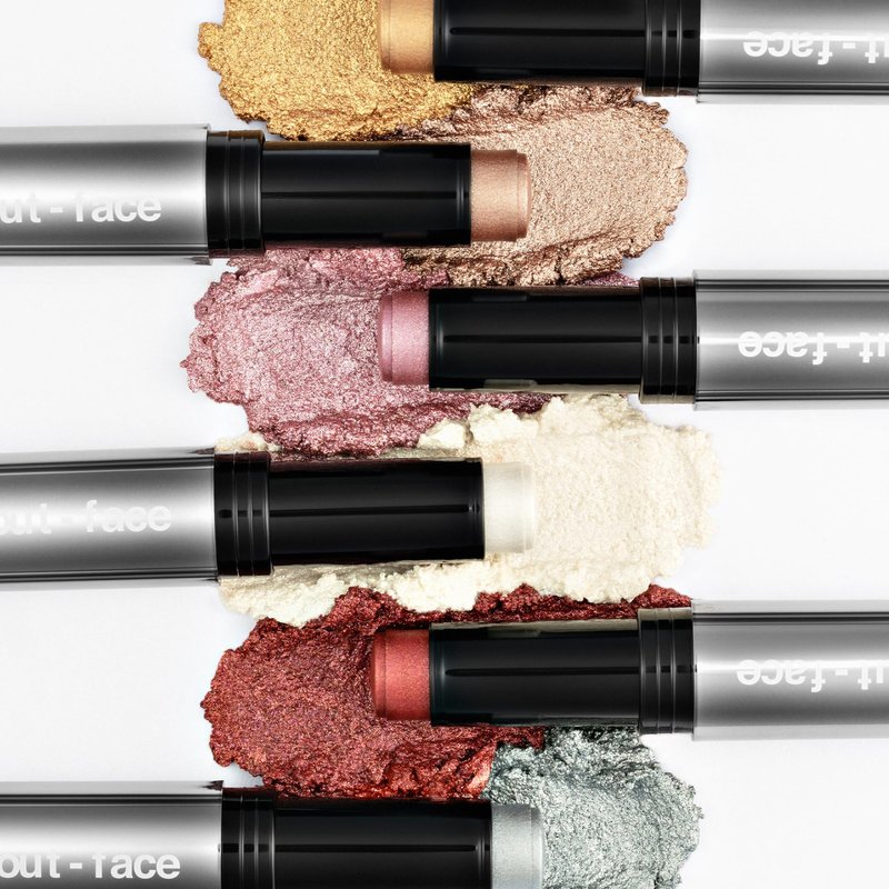 about-face Cooling Chromes Eye + Face Highlighter — Cool-to-Touch Shimmer Stick, Ultra-Reflective Glow, Vegan & Cruelty-Free, Gold (Hypnotize)