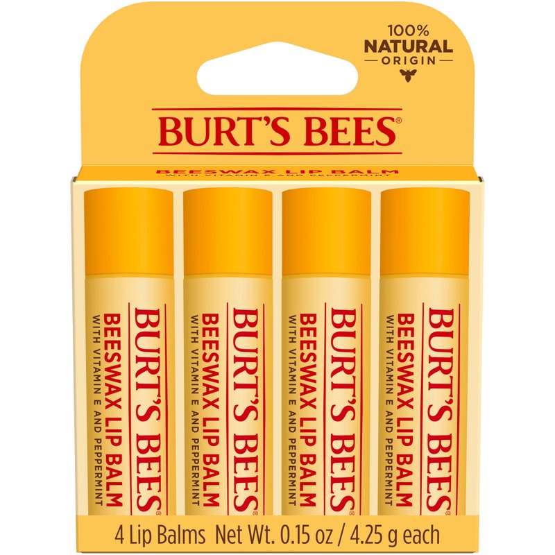 Burt's Bees 100% Natural Moisturizing Lip Balm (Original Beeswax) (Pack of 12)