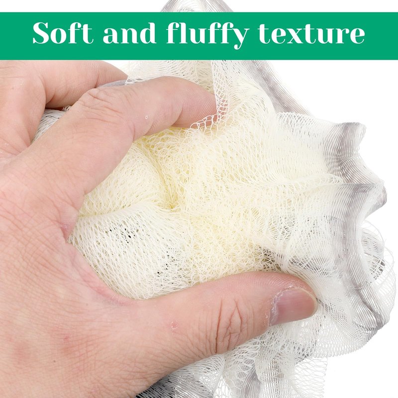 30 Pcs Mini Shower Loofah Bath Sponge, Portable Bath Sponge Puff Quick Lather Durable Mesh Gentle Exfoliation for All Ages Small Size Ideal for Travel Home Gym or on The Go