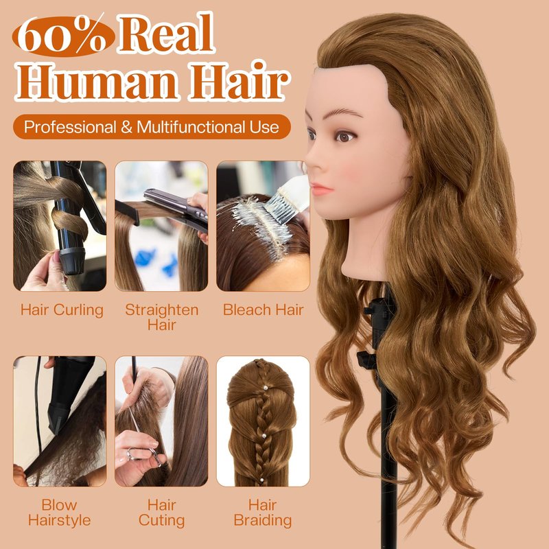 Mannequin Head Human Hair-05